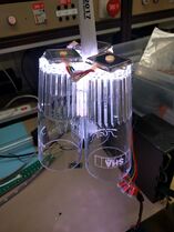 ShaLights Een project om de SHA2017 glazen, SHA2017 lanyards en LED spots te upcyclen.